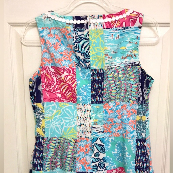 Lilly Pulitzer Worth Shift Dress Multi Sailor Patch - Picture 13 of 16